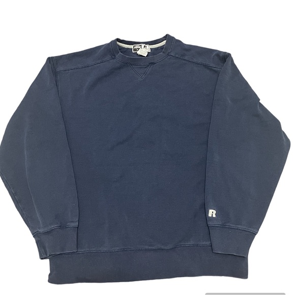 Russell Athletic Other - Vintage Russel Blank Essential Crew Crewneck Pullover Embroidered Navy Blue Med